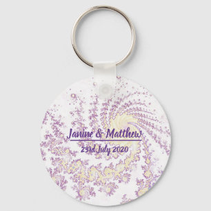 roze bruiloft sleutelhanger