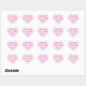 Roze Bruiloft Snoep Shoppe Sticker (Vel)