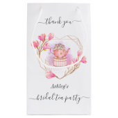 Roze Bruiloft Thee Feestje Gift Zak Klein Cadeauzakje (Achterkant)