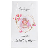 Roze Bruiloft Thee Feestje Gift Zak Klein Cadeauzakje (Voorkant)