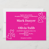 Roze bruiloft uitnodigingen | Romantisch en tijdlo (Voorkant)