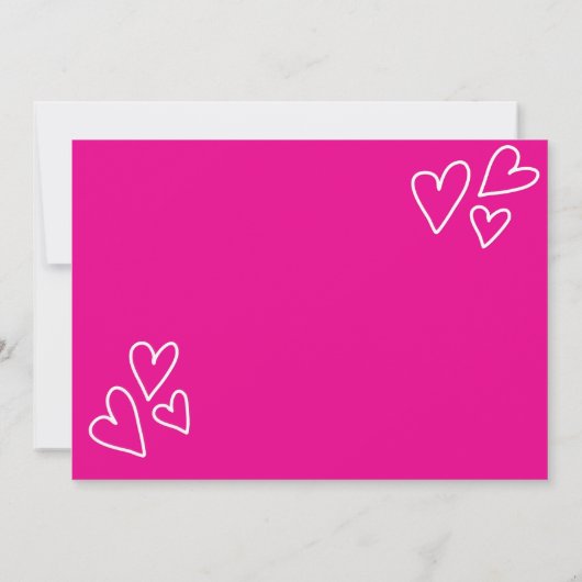 Roze bruiloft uitnodigingen | Romantisch en tijdlo (Achterkant)