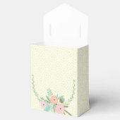 Roze bruiloft voor doos Uw foto's Monogram Geel Bedankdoosjes (Geopend)