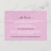 Roze bruiloft website floral Enclosure Kaart (Voorkant)