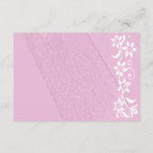 Roze bruiloft website floral Enclosure Kaart (Achterkant)