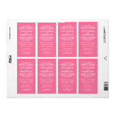 Roze Bruiloft Wijnfles Monogram Favoriet Labels (Full Sheet)