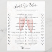 Roze bruiloft wil ze liever Vrijgezellenfeest spel (Voorkant)