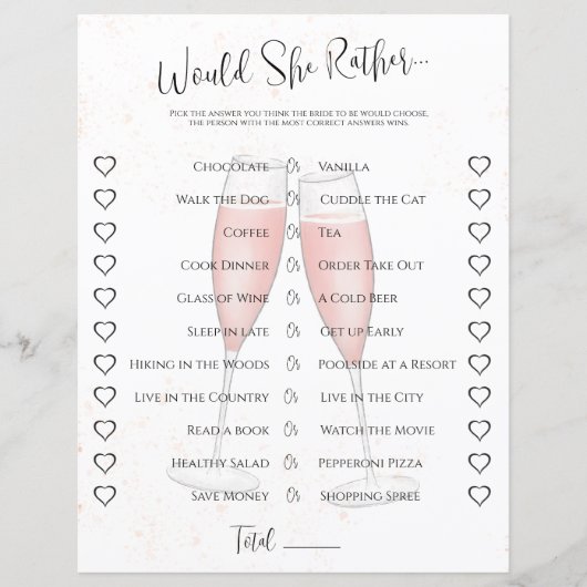 Roze bruiloft wil ze liever Vrijgezellenfeest spel (Voorkant)