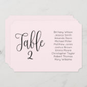 Roze bruiloft zitkaart. Blush landschap modern Kaart (Voorkant / Achterkant)