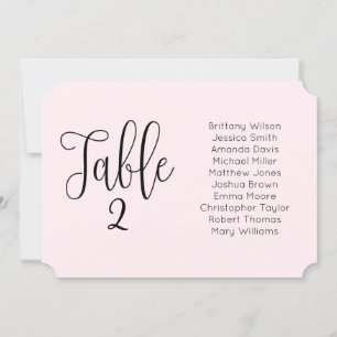 Roze bruiloft zitkaart. Blush landschap modern Kaart