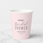 Roze Bruilofts Bruiloft Brunch Papieren Bekers (Voorkant)