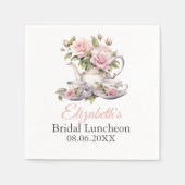 Roze Bruilofts Luncheon Thee Feest Servetten (Voorkant)