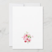 Roze Bruiloftsbrunch Uitnodiging (Achterkant)