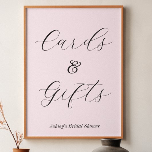 Roze Bruiloftscadeau Kaarten Geschenken Poster