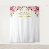 Roze Bruiloftsfeest Achtergrond | Fotohokje Prop Wandkleed (Voorkant)