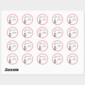 Roze Bruiloftsfeest Bedankt Stickers (Vel)