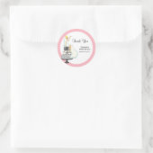 Roze Bruiloftsfeest Bedankt Stickers (Tas)