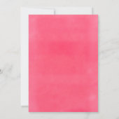 Roze Bruiloftsfeest Kaart (Achterkant)