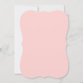 Roze Bruiloftsfeest Theepartij Zilver Uitnodiging (Achterkant)