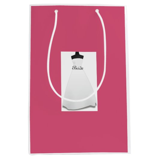 Roze Bruiloftsfeest Trouwjurk Bruid Cadeautas (Voorkant)