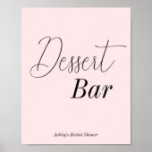 Roze Bruiloftsontbijt Dessert Bar  Poster (Voorkant)