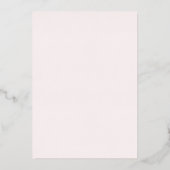 Roze Bruiloftsshower Calligrafie Schrift Folie Uitnodiging (Achterkant)