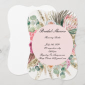 Roze bruiloftsuitnodiging save the date (Voorkant / Achterkant)