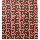roze & bruin abstract patroon douchegordijn (Voorkant)