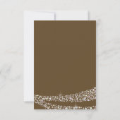 Roze Bruin Baby Meisje Prinses Baby shower RSVP (Achterkant)