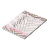 Roze/bruin Baby shower Word Scramble Game 40 pagin Notitieblok (Linkerzijde)