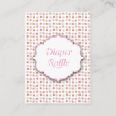 Roze Bruin Beer Baby shower luier loterij tickets Informatiekaartje (Achterkant)