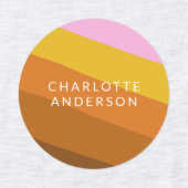 Roze bruin brede Abstracte strepen, speciaal geper Labels (Design 2)