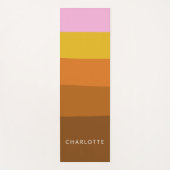 Roze bruin brede Abstracte strepen, speciaal geper Yogamat (Voorkant)