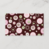 Roze bruin-bruin-zoete-gierspoelkaarten plaatskaartje (Achterkant)