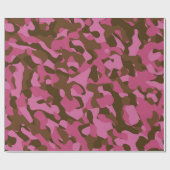 Roze bruin Camouflage Patroon Cadeaupapier (Vlak)