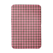 Roze Bruin Checker Diamant Patroon Badmat (Voorkant Verticaal)