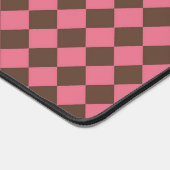 Roze Bruin Checker Diamant Patroon Bureaumat (Hoek)