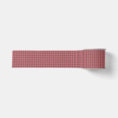 Roze Bruin Checker Diamant Patroon Grosgrain Lint (Voorkant)