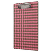 Roze Bruin Checker Diamant Patroon Klembord (Links)