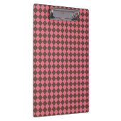 Roze Bruin Checker Diamant Patroon Klembord (Rechts)