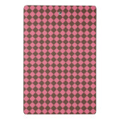 Roze Bruin Checker Diamant Patroon Mini Klembord (Achterkant)