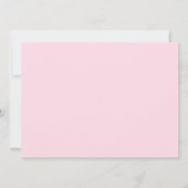 Roze & Bruin Chevron High Tea Baby shower Uitnodig Kaart (Achterkant)