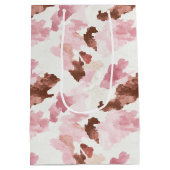 Roze Bruin Cowgirl Koe Print Dier Vrijgezellenfees Medium Cadeauzakje (Achterkant)