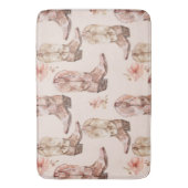 Roze Bruin Cowgirl Southwestern Laarzen Bloemen Badmat (Voorkant Verticaal)
