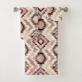 Roze Bruin Cowgirl Southwestern Tribal Bad Handdoek (Insitu)