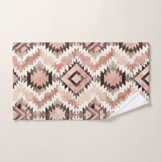 Roze Bruin Cowgirl Southwestern Tribal Bad Handdoek (Handdoek)