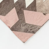 Roze Bruin Cowgirl Southwestern Tribal Fleece Deken (Hoek)