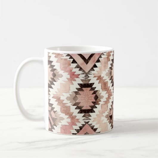 Roze Bruin Cowgirl Southwestern Tribal Koffiemok (Links)