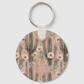 Roze Bruin Cowgirl Southwestern Tribal Sleutelhanger (Achterkant)