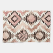 Roze Bruin Cowgirl Southwestern Tribal Theedoek (Horizontaal)